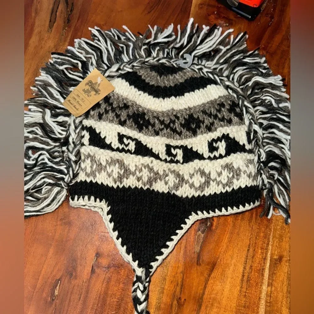 NEW Handcrafted by Nepolis artisisans MohawkBeanie lined Woolen Nepal variety